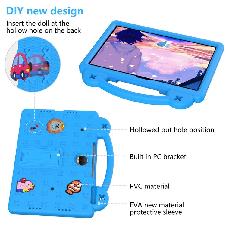 For Honor Pad 9 Tablet Case Anti-scratch EVA Cute Patterns Kickstand Cover with and Handle
