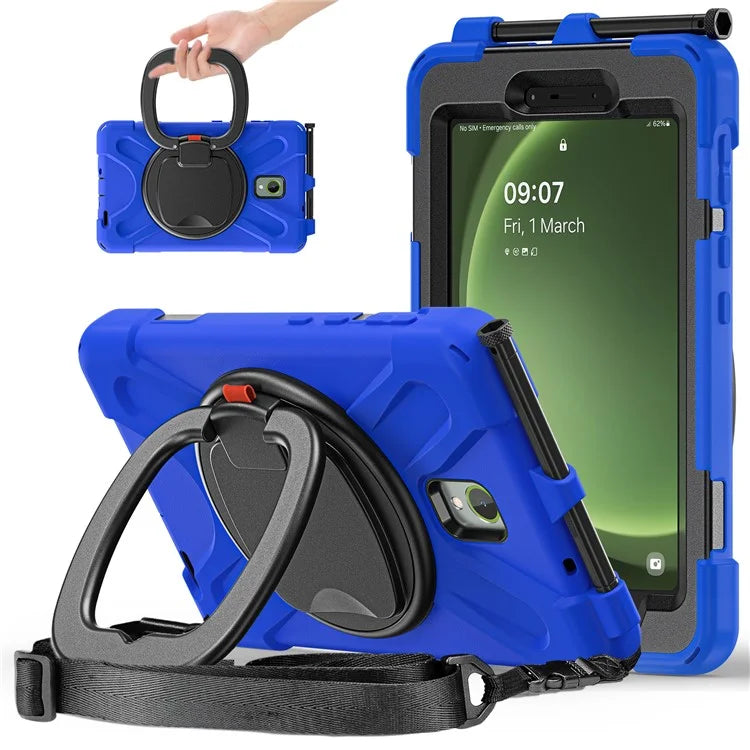 For Samsung Galaxy Tab Active5 SM-X300 Case Kickstand Rugged Tablet Cover with Shoulder Strap