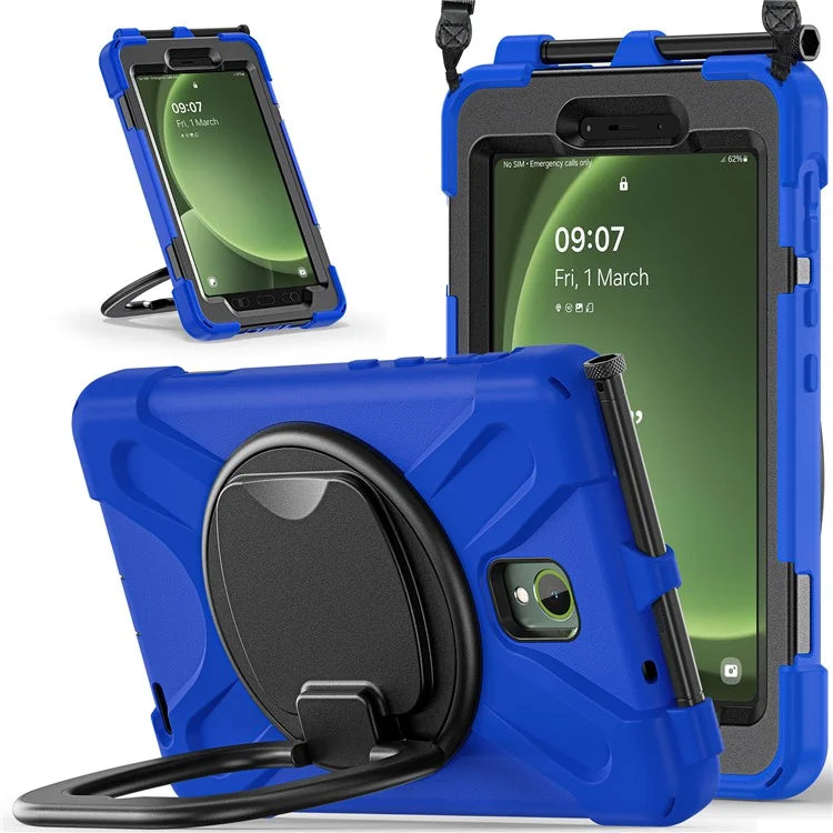 For Samsung Galaxy Tab Active5 SM-X300 Case Kickstand Rugged Tablet Cover with Shoulder Strap