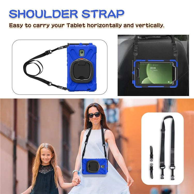For Samsung Galaxy Tab Active5 SM-X300 Case Kickstand Rugged Tablet Cover with Shoulder Strap