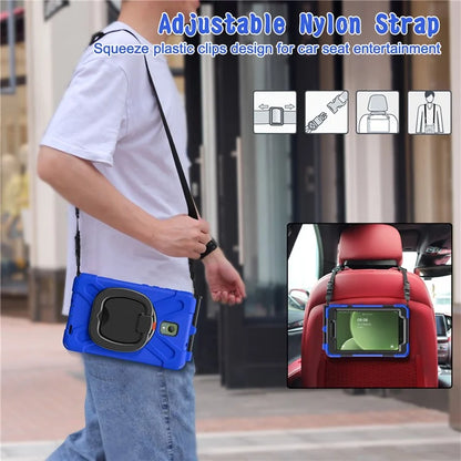 For Samsung Galaxy Tab Active5 SM-X300 Case Kickstand Rugged Tablet Cover with Shoulder Strap