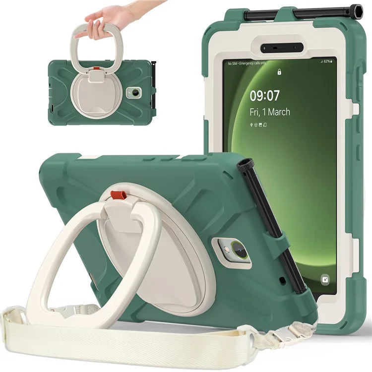 For Samsung Galaxy Tab Active5 SM-X300 Case Kickstand Rugged Tablet Cover with Shoulder Strap