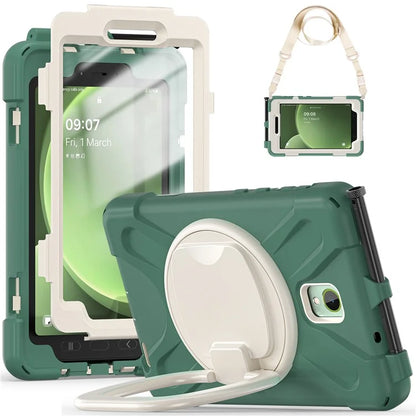 For Samsung Galaxy Tab Active5 SM-X300 Case Kickstand Rugged Tablet Cover with Shoulder Strap