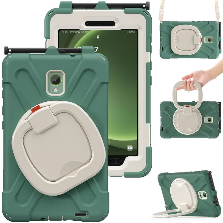 For Samsung Galaxy Tab Active5 SM-X300 Case Kickstand Rugged Tablet Cover with Shoulder Strap