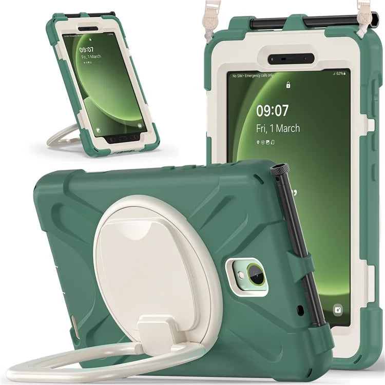 For Samsung Galaxy Tab Active5 SM-X300 Case Kickstand Rugged Tablet Cover with Shoulder Strap