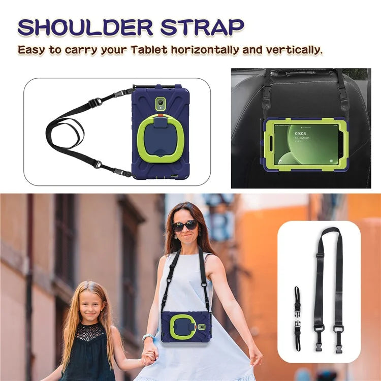 For Samsung Galaxy Tab Active5 SM-X300 Case Kickstand Rugged Tablet Cover with Shoulder Strap