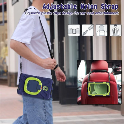 For Samsung Galaxy Tab Active5 SM-X300 Case Kickstand Rugged Tablet Cover with Shoulder Strap