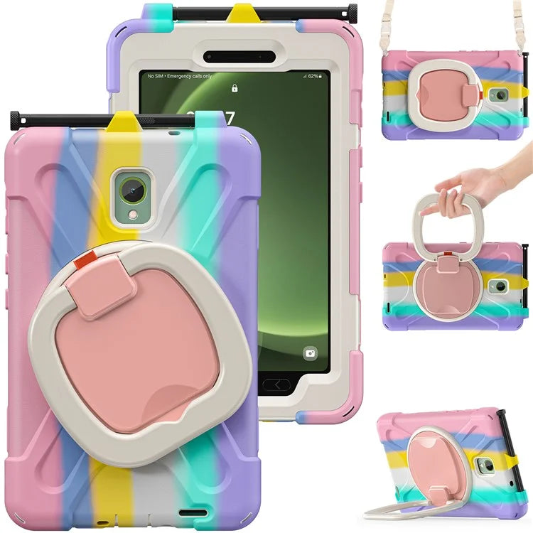 For Samsung Galaxy Tab Active5 SM-X300 Case Kickstand Rugged Tablet Cover with Shoulder Strap