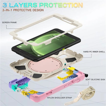 For Samsung Galaxy Tab Active5 SM-X300 Case Kickstand Rugged Tablet Cover with Shoulder Strap
