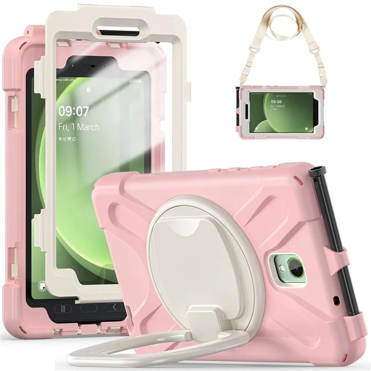 For Samsung Galaxy Tab Active5 SM-X300 Case Kickstand Rugged Tablet Cover with Shoulder Strap