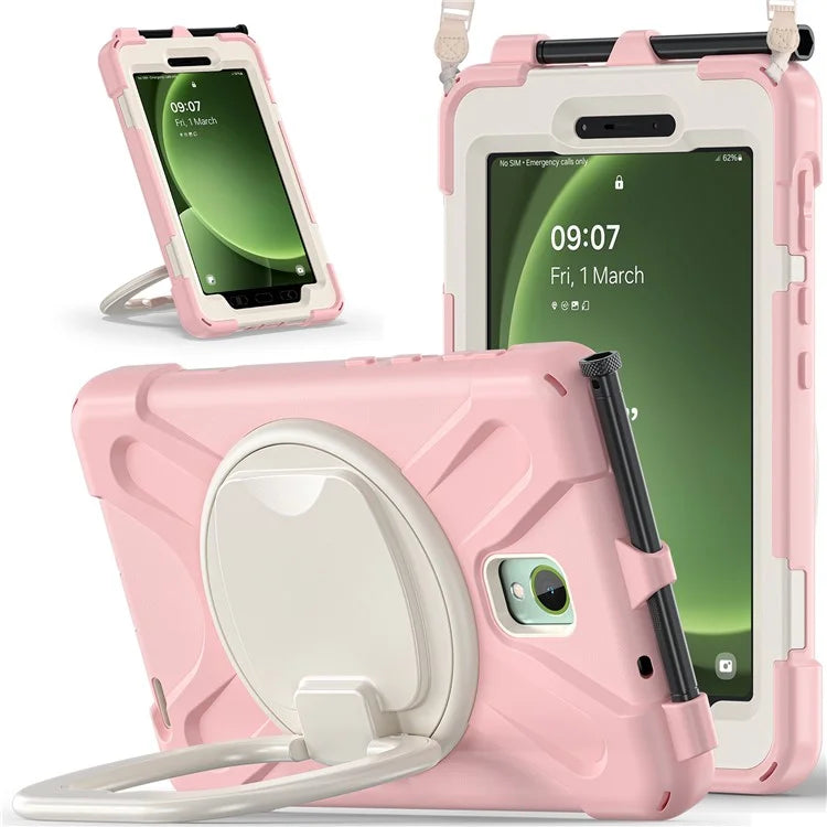 For Samsung Galaxy Tab Active5 SM-X300 Case Kickstand Rugged Tablet Cover with Shoulder Strap