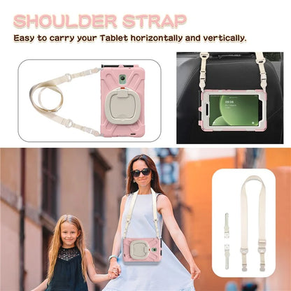For Samsung Galaxy Tab Active5 SM-X300 Case Kickstand Rugged Tablet Cover with Shoulder Strap