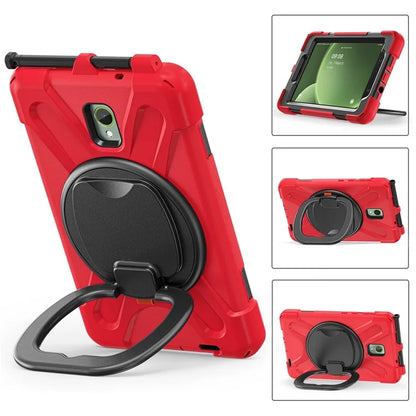 For Samsung Galaxy Tab Active5 SM-X300 Kickstand Case Rugged Shockproof Tablet Cover+Red