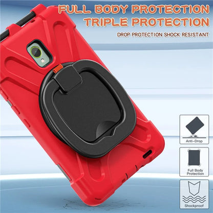 For Samsung Galaxy Tab Active5 SM-X300 Kickstand Case Rugged Shockproof Tablet Cover+Red