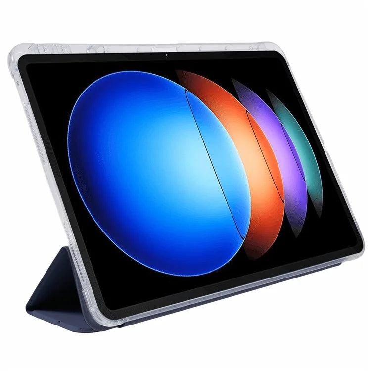 For Xiaomi Pad 6S Pro 12.4 Case Tri-fold Stand Leather Tablet Cover with Pen Slot