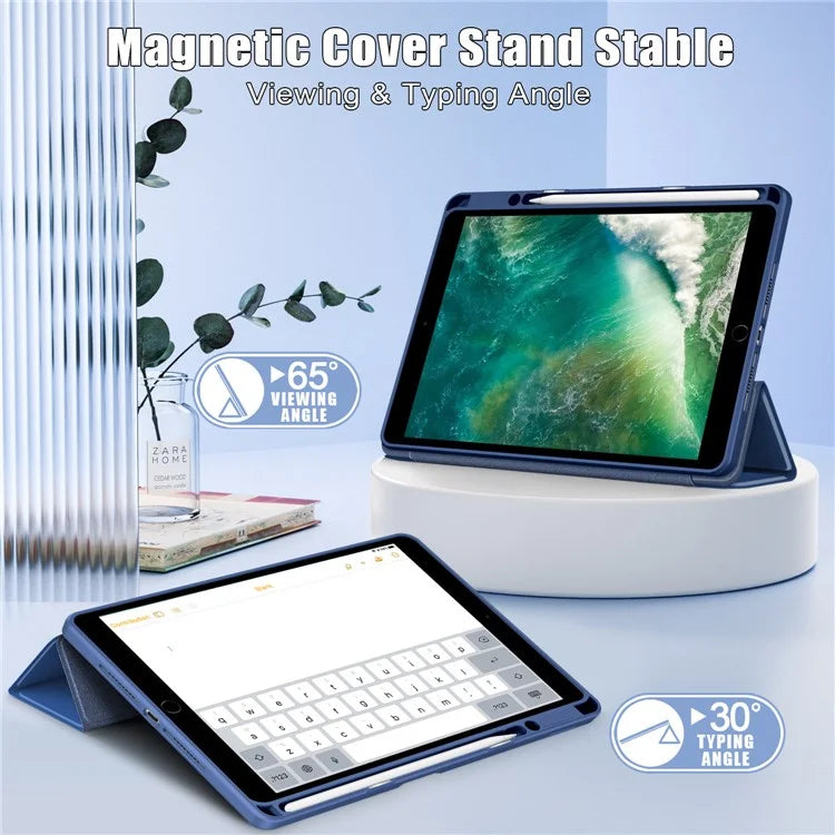 Case for iPad 10.2 (2019) / (2020) / (2021) / iPad Pro 10.5-inch (2017) / Air 10.5 inch (2019) Tri-fold Stand Leather Cover
