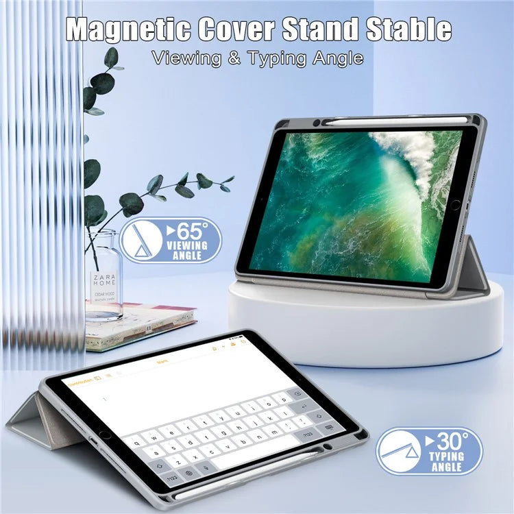 Case for iPad 10.2 (2019) / (2020) / (2021) / iPad Pro 10.5-inch (2017) / Air 10.5 inch (2019) Tri-fold Stand Leather Cover