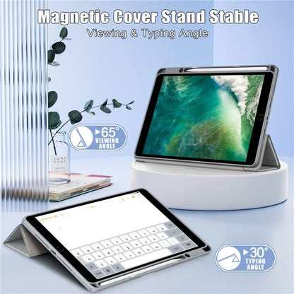 Case for iPad 10.2 (2019) / (2020) / (2021) / iPad Pro 10.5-inch (2017) / Air 10.5 inch (2019) Tri-fold Stand Leather Cover