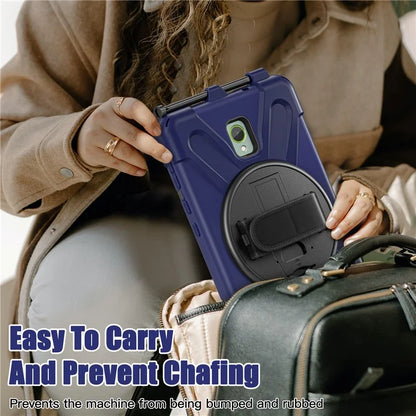 For Samsung Galaxy Tab Active 3 T570 / Tab Active5 X306B Case Hand Strap Kickstand PC+Silicone Rugged Cover