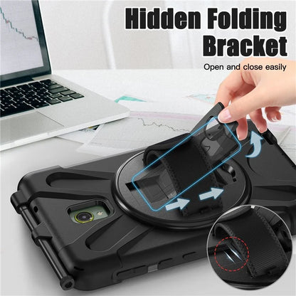 For Samsung Galaxy Tab Active 3 T570 / Tab Active5 X306B Case Hand Strap Kickstand PC+Silicone Rugged Cover