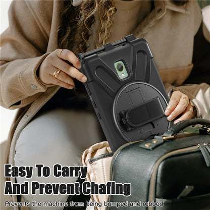 For Samsung Galaxy Tab Active 3 T570 / Tab Active5 X306B Case Hand Strap Kickstand PC+Silicone Rugged Cover