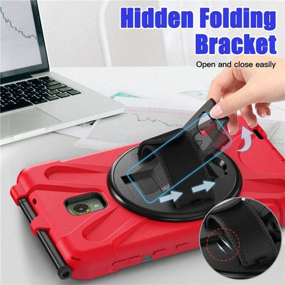 For Samsung Galaxy Tab Active 3 T570 / Tab Active5 X306B Case Hand Strap Kickstand PC+Silicone Rugged Cover