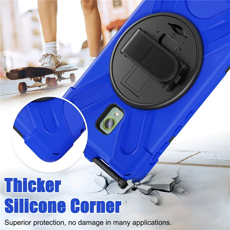 For Samsung Galaxy Tab Active 3 T570 / Tab Active5 X306B Case Hand Strap Kickstand PC+Silicone Rugged Cover