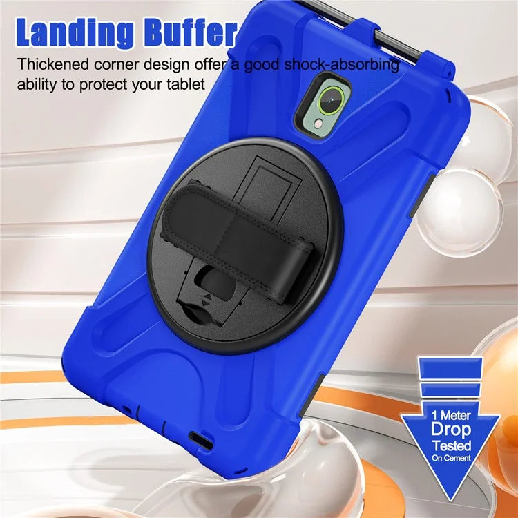For Samsung Galaxy Tab Active 3 T570 / Tab Active5 X306B Case Hand Strap Kickstand PC+Silicone Rugged Cover