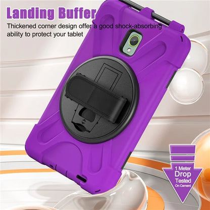 For Samsung Galaxy Tab Active 3 T570 / Tab Active5 X306B Case Hand Strap Kickstand PC+Silicone Rugged Cover