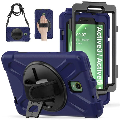 For Samsung Galaxy Tab Active 3 T570 / Tab Active5 X306B Case PC+Silicone Protective Cover with Shoulder Strap