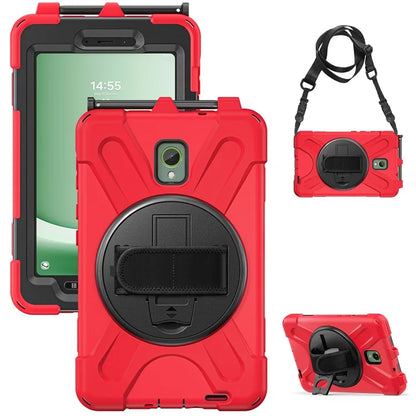 For Samsung Galaxy Tab Active 3 T570 / Tab Active5 X306B Case PC+Silicone Protective Cover with Shoulder Strap