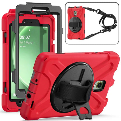 For Samsung Galaxy Tab Active 3 T570 / Tab Active5 X306B Case PC+Silicone Protective Cover with Shoulder Strap