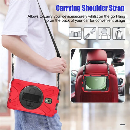 For Samsung Galaxy Tab Active 3 T570 / Tab Active5 X306B Case PC+Silicone Protective Cover with Shoulder Strap