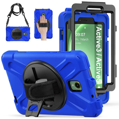 For Samsung Galaxy Tab Active 3 T570 / Tab Active5 X306B Case PC+Silicone Protective Cover with Shoulder Strap