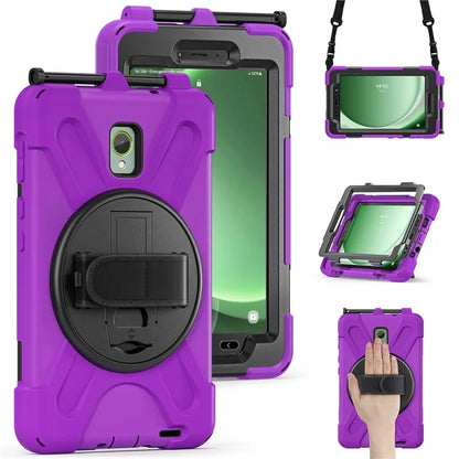 For Samsung Galaxy Tab Active 3 T570 / Tab Active5 X306B Case PC+Silicone Protective Cover with Shoulder Strap