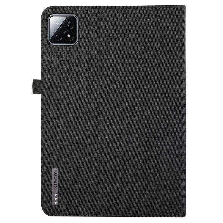 For Xiaomi Pad 6S Pro 12.4 Case Cloth Texture Leather Tablet Stand Cover with Card Holder