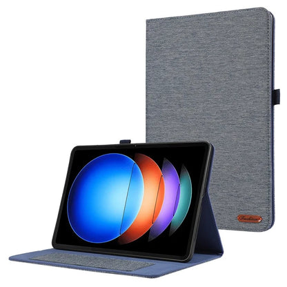 For Xiaomi Pad 6S Pro 12.4 Case Cloth Texture Leather Tablet Stand Cover with Card Holder