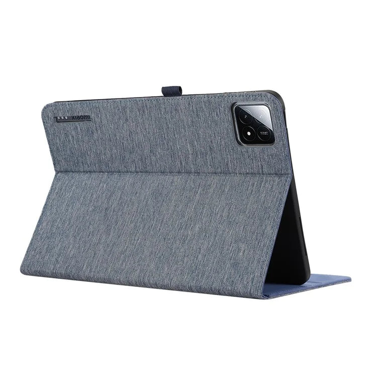 For Xiaomi Pad 6S Pro 12.4 Case Cloth Texture Leather Tablet Stand Cover with Card Holder