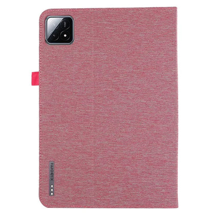 For Xiaomi Pad 6S Pro 12.4 Case Cloth Texture Leather Tablet Stand Cover with Card Holder