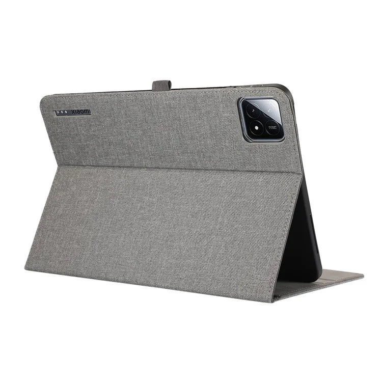 For Xiaomi Pad 6S Pro 12.4 Case Cloth Texture Leather Tablet Stand Cover with Card Holder