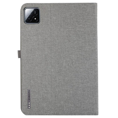 For Xiaomi Pad 6S Pro 12.4 Case Cloth Texture Leather Tablet Stand Cover with Card Holder