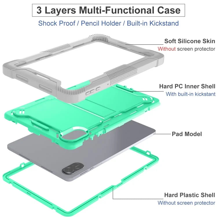 For Honor Pad X9 Protective Case Kickstand Shockproof Silicone + PC Tablet Cover