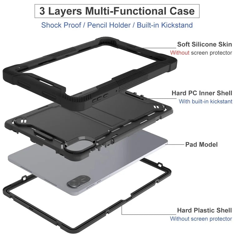 For Honor Pad X9 Protective Case Kickstand Shockproof Silicone + PC Tablet Cover