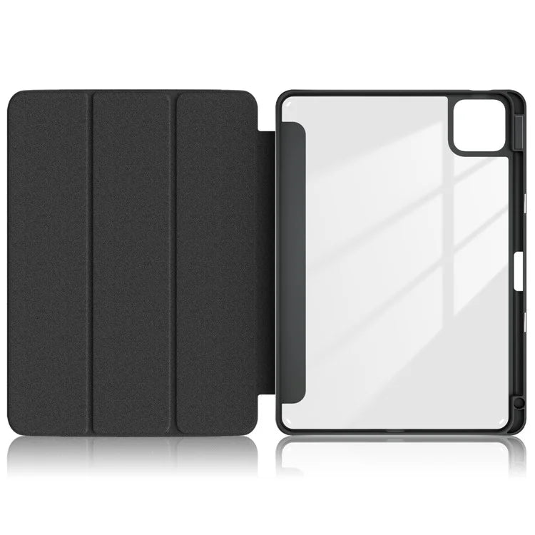 For Xiaomi Pad 6S Pro 12.4 Case Tri-fold Stand PU Leather Tablet Cover with Pen Slot