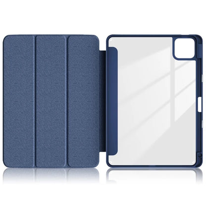 For Xiaomi Pad 6S Pro 12.4 Case Tri-fold Stand PU Leather Tablet Cover with Pen Slot
