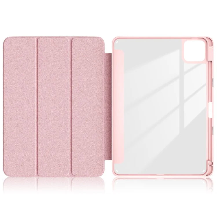 For Xiaomi Pad 6S Pro 12.4 Case Tri-fold Stand PU Leather Tablet Cover with Pen Slot