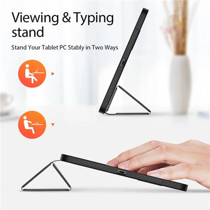 DUX DUCIS Domo Series for Xiaomi Pad 6S Pro 12.4 Leather Case Auto Wake / Sleep Tri-fold Stand Tablet Cover