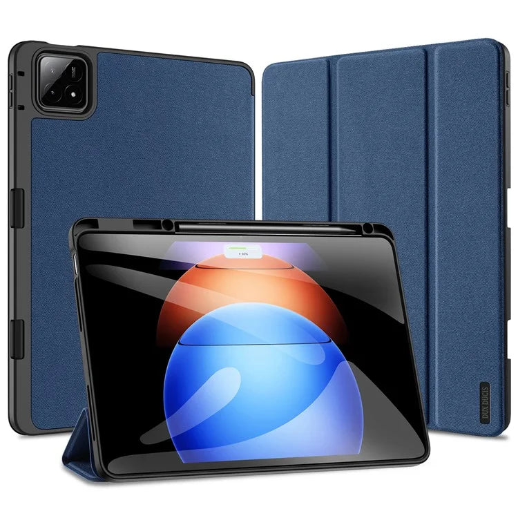 DUX DUCIS Domo Series for Xiaomi Pad 6S Pro 12.4 Leather Case Auto Wake / Sleep Tri-fold Stand Tablet Cover
