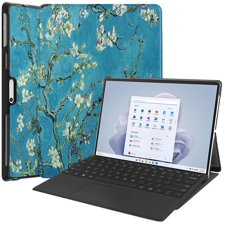 For Microsoft Surface Pro 10 / Pro 11 Case PU Leather Pattern Printing Stand Folio Tablet Cover