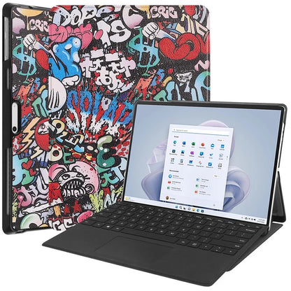For Microsoft Surface Pro 10 / Pro 11 Case PU Leather Pattern Printing Stand Folio Tablet Cover
